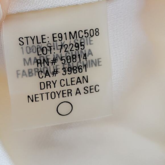 Elie Tahari Silk Lace Romantic Layered Blouse Top size XS Cream - Picture 10 of 12